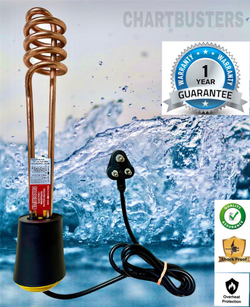 Chartbusters WATERPROOF WATER HEATER 1500 W Shock Proof Immersion Heater  Rod Price in India - Buy Chartbusters WATERPROOF WATER HEATER 1500 W Shock  Proof Immersion Heater Rod online at Flipkart.com