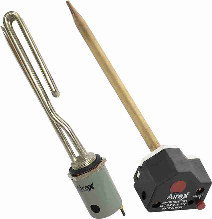 Airex Commercial Solar Geyser Water Heater Element with Thermostat Cut-Off  Electric Water Heater Geyser Temperature Controlling Sensor (11 Inch -  Reset) 3000 W Immersion Heater Rod Price in India - Buy Airex