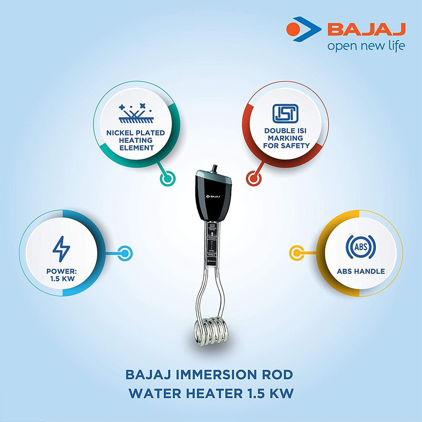 BAJAJ Waterproof 1500 W Shock Proof Immersion Heater Rod Price in India -  Buy BAJAJ Waterproof 1500 W Shock Proof Immersion Heater Rod online at  Flipkart.com