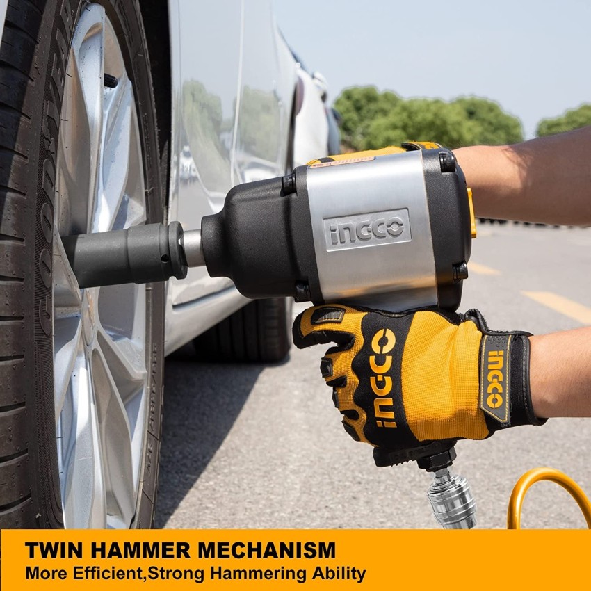 INGCO Air Impact Wrench 3/4 Drive 1600Nm Twin Hammer Mechanism Pneumatic  Impact Wrench Price in India - Buy INGCO Air Impact Wrench 3/4 Drive  1600Nm Twin Hammer Mechanism Pneumatic Impact Wrench online