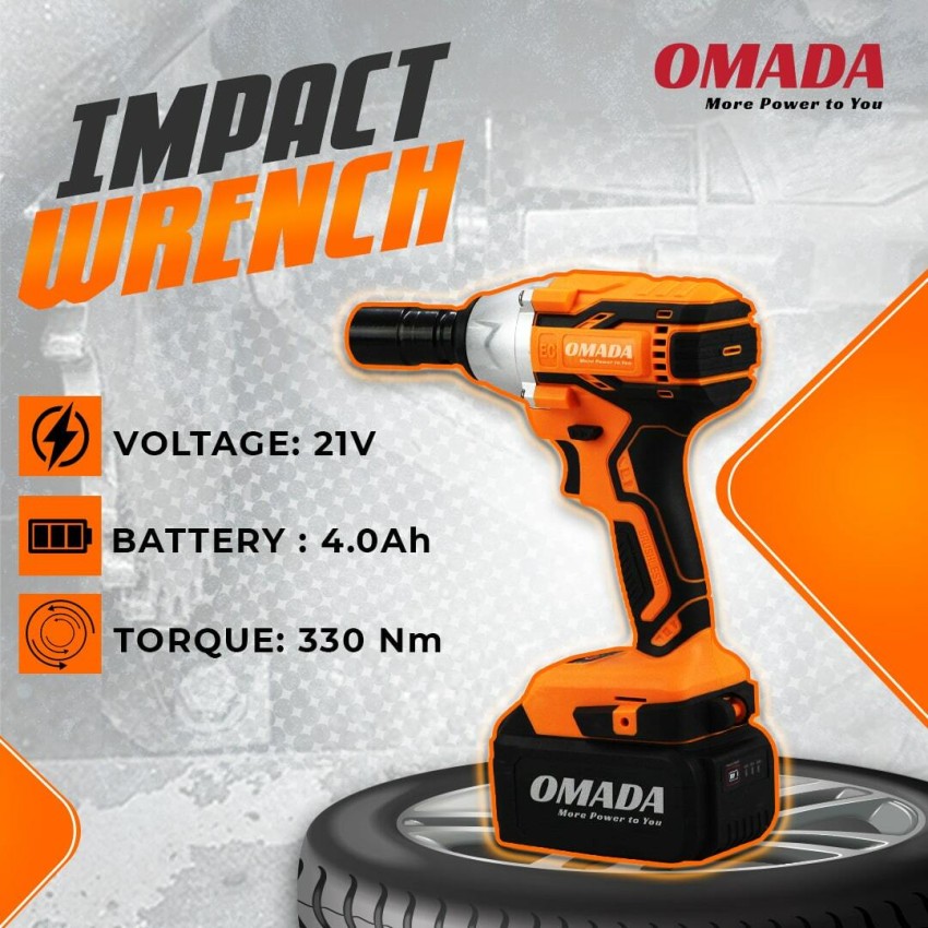 OmdadTools 21v Electric Cordless Impact Wrench with High Speed