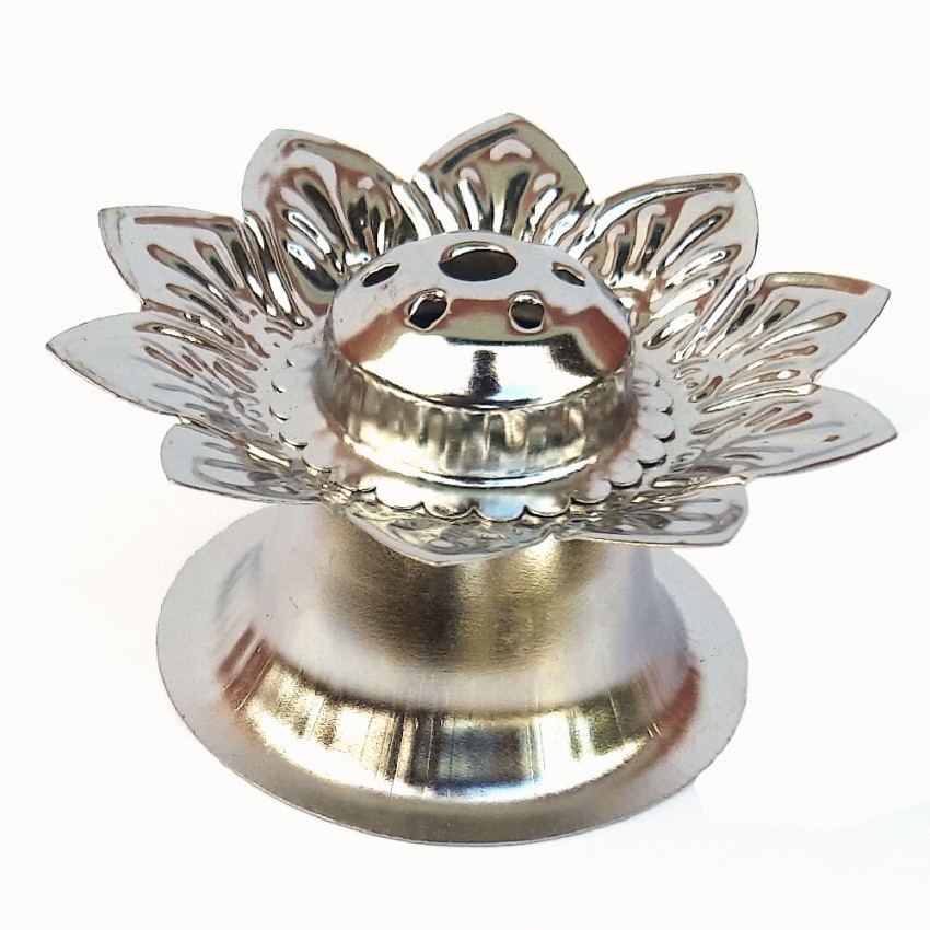 MATABE  Flower Design Agarbatti Stand Stainless Steel Incense Holder  (Silver)