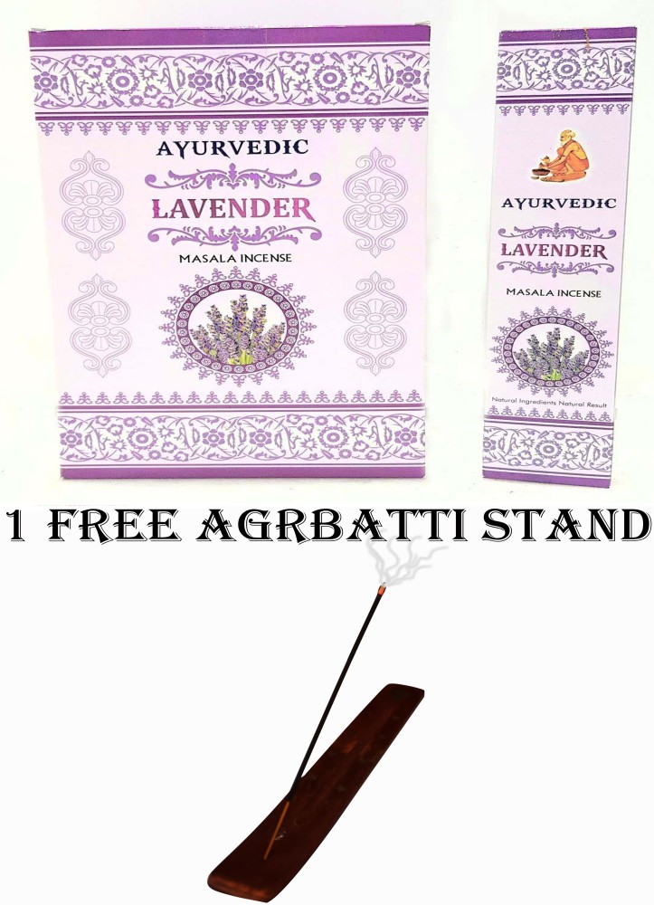 AYURVEDIC Lavender Masala Incense Stick Agarbatii Natural Fragrance Price  in India - Buy AYURVEDIC Lavender Masala Incense Stick Agarbatii Natural  Fragrance online at