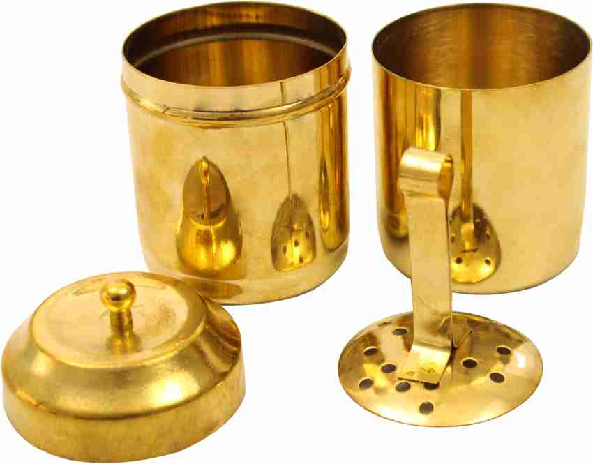 Traditional Filter Coffee Maker, Brass/South Indian Drip Style Decoction  Liquid Maker (250Ml, Ideal for 3 to 4 Cups Coffee)