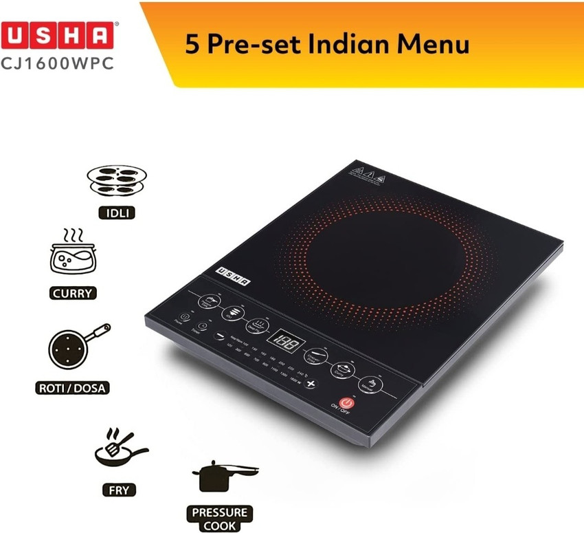 USHA Cj1600wpc Induction Cooktop Buy USHA Cj1600wpc Induction