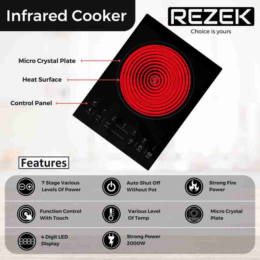 2000W Black Infrared Cooktop, Model Name/Number: IFC-086 at Rs