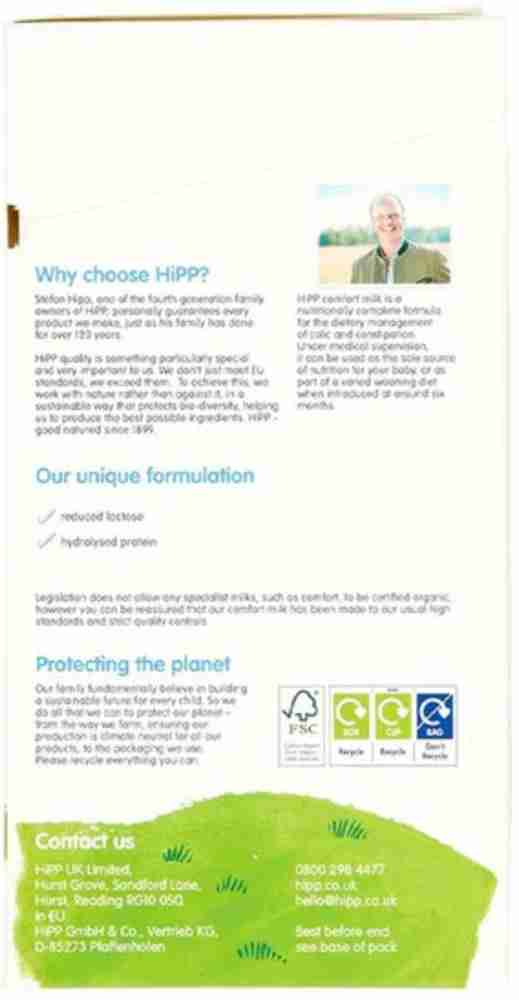 Hipp Organic Comfort Milk Combiotic from birth Price in India