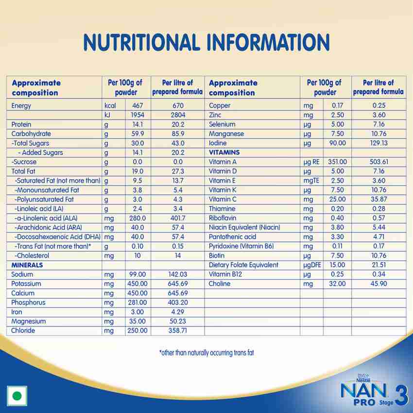Nestle nan top pro 3 price