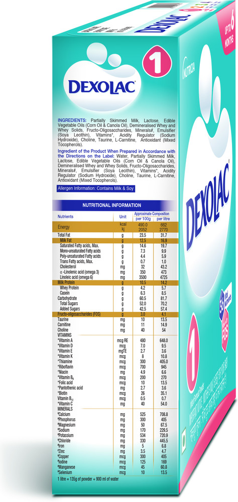 Dexolac milk sales