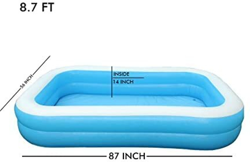 Intelligent Rectangular Swimming Tub for Kids and Adults for House Outdoor Garden 8.7 Feet Inflatable Swimming Pool Price in India Buy Intelligent Rectangular Swimming Tub for Kids and Adults for Hous...