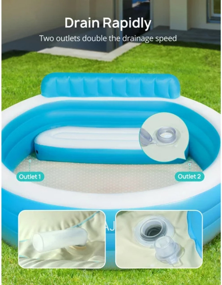 Inflatable pool with bench new arrivals