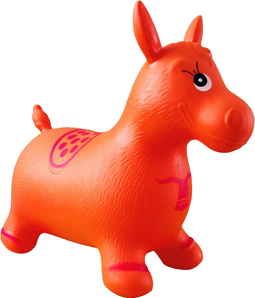 Sani International Toy Mall Orange Inflatable Jumping Bouncing Horse Hopper Animal Toy for Kids Inflatable Hoppers Bouncer Price in India Buy Sani International Toy Mall Orange Inflatable Jumping