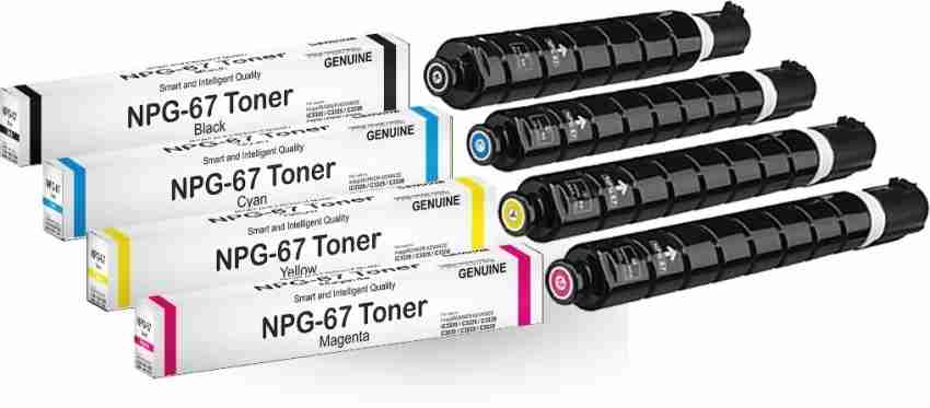 RT NPG 67 Pack Of 4pcs CMYK Toner Cartridge Use for Canon C3320  