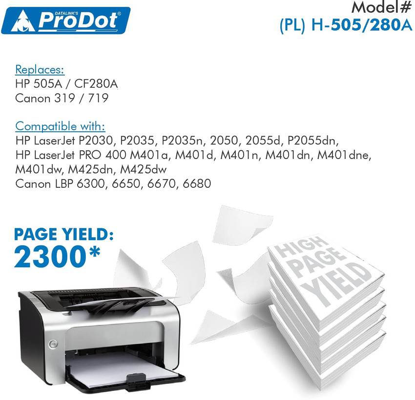 PRODOT PLH-505/280 Laser Toner Cartridge for HP CE505A/CF280A