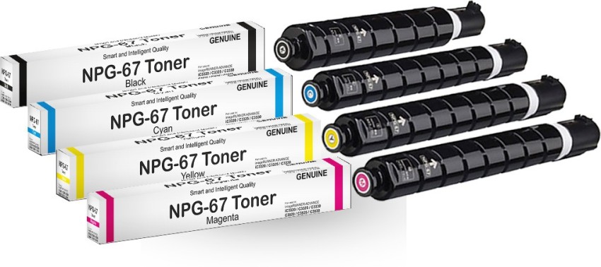 Print Page NPG-67 Printer Toner Cartridge Black + Tri Color Combo