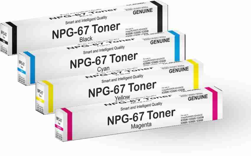 Print Page NPG-67 Printer Toner Cartridge Black + Tri Color Combo