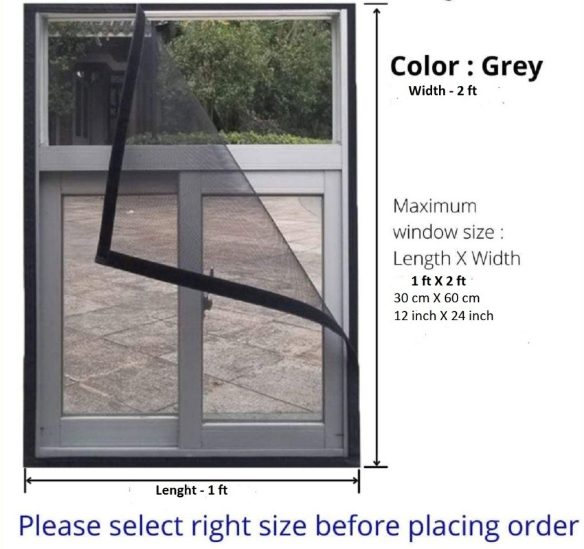Yako Toko - Good Selling Window Mosquito Net (1x2 Feet, Grey) 120