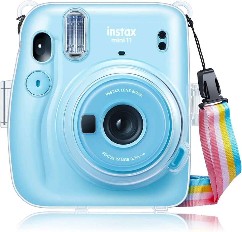 FUJIFILM instax mini 11 Mini 11 Blue with transparent case, 10x1