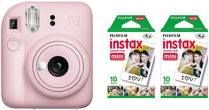 FUJIFILM Instax mini 12 Blossom Pink Instant Film Camera with 10X2 