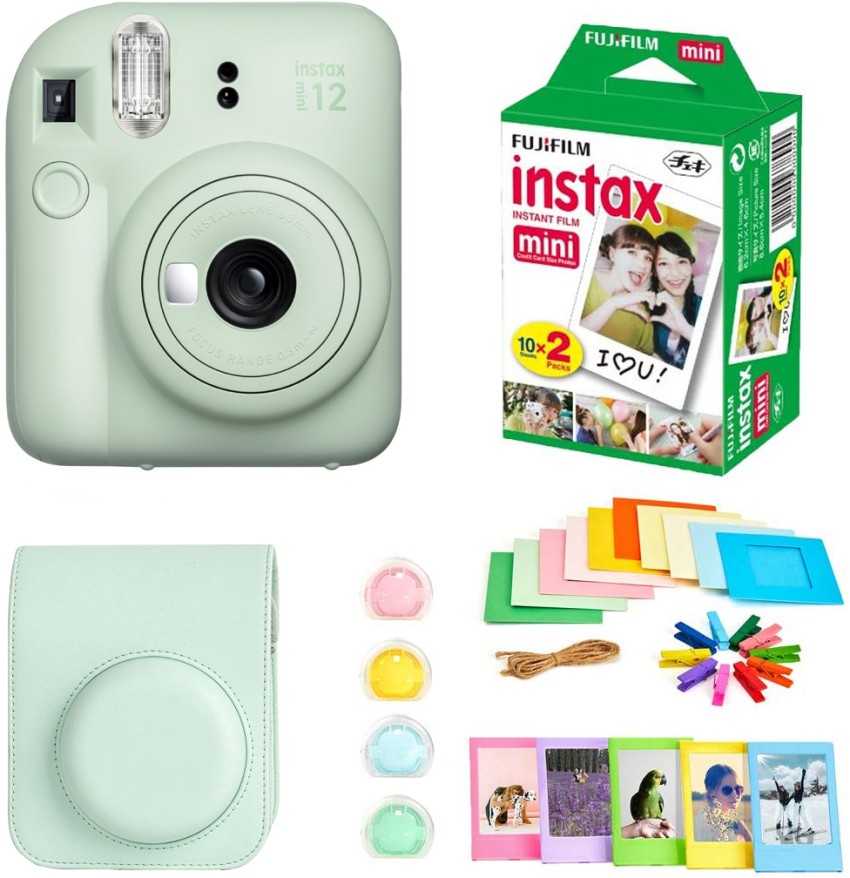 FUJIFILM INSTAX MINI 12 Instant Film Camera (Mint Green) + Accessories 