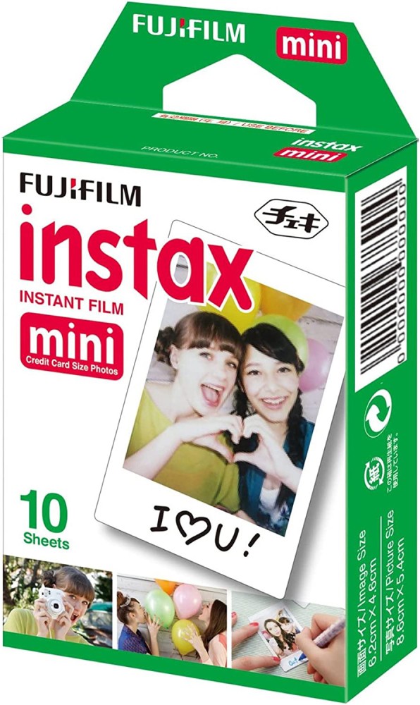  Fujifilm INSTAX Mini 12 Instant Film Camera (Pastel Blue) +  Fuji Single Pack - 10 Prints Protective Case Blue Photo Album Travel  Stickers Bundle! : Electronics