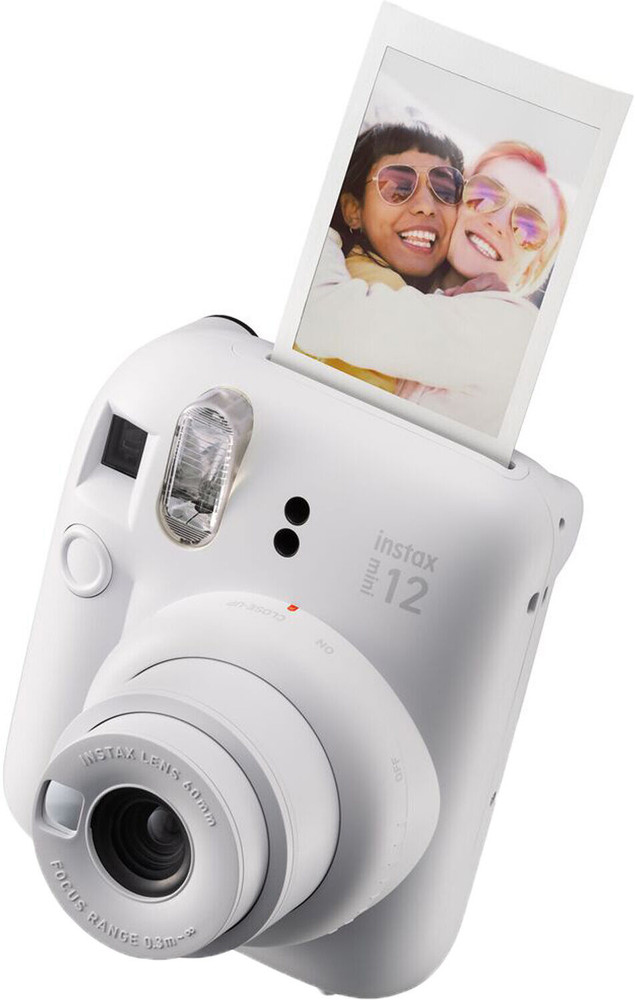 FUJIFILM Instax mini 12 Clay White Camera with Black shell 
