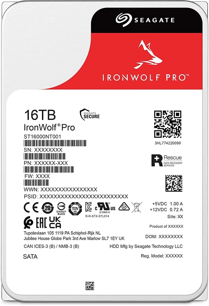 Seagate IronWolf Pro 16 TB Network Attached Storage, Servers