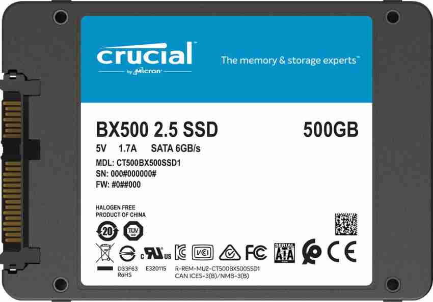 Crucial BX500 500GB 2.5-inch 3D NAND SSD CT500BX500SSD1 –