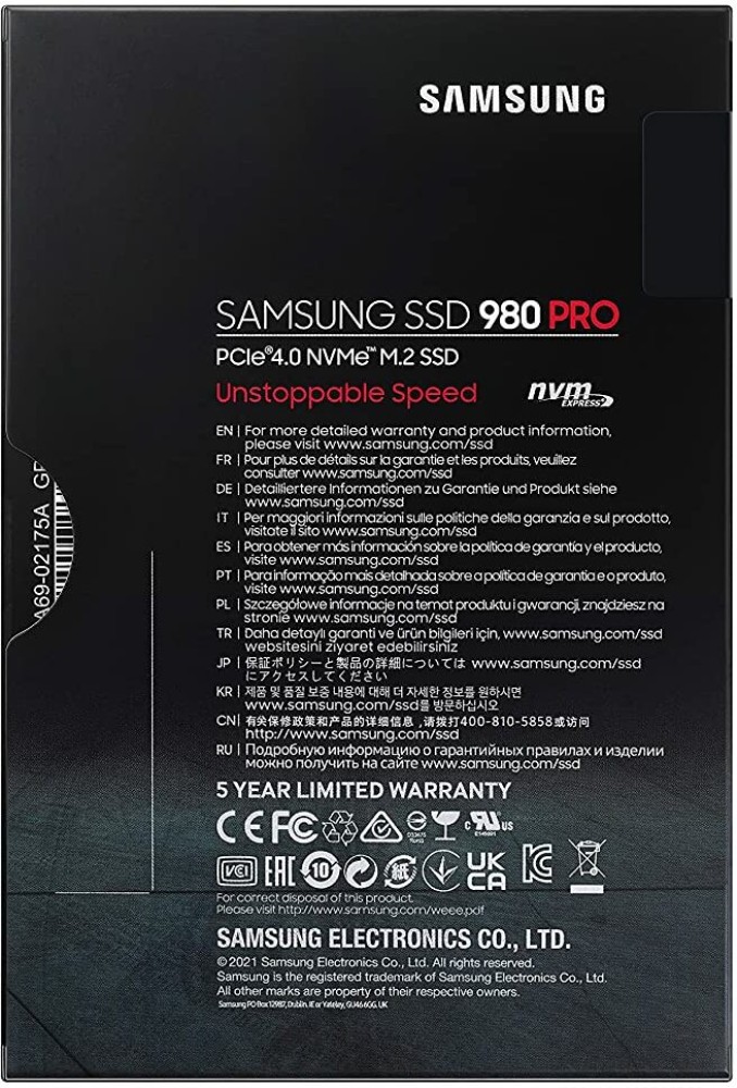 SAMSUNG 980 Pro 1 TB Laptop, Desktop Internal Solid State Drive