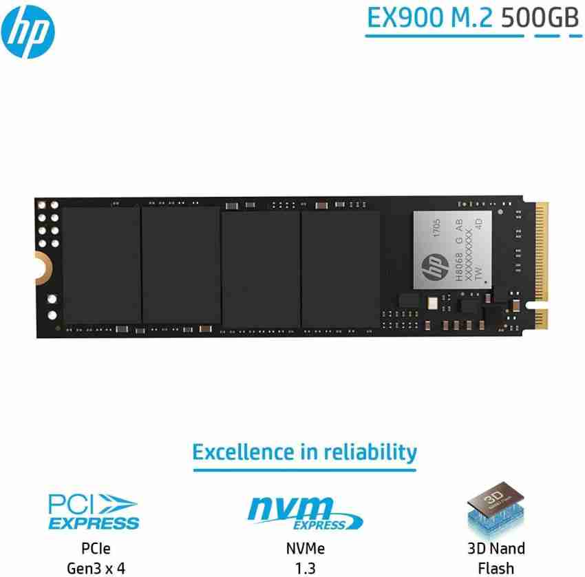 HP EX900 500GB NVMe SSD , GEN 3.0 X 4.0 PCIe,TLC NAND 500 GB