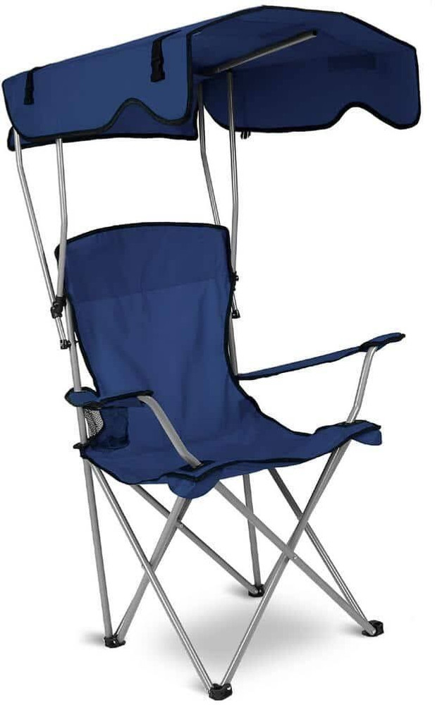 LEVGRY Camping Chair Portable Beach Chair Canopy Shade Folding