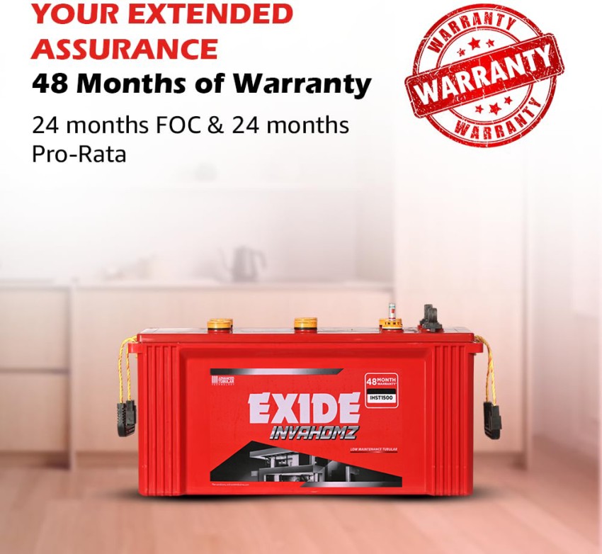 EXIDE IHST1500 Tubular Inverter Battery Price in India - Buy EXIDE