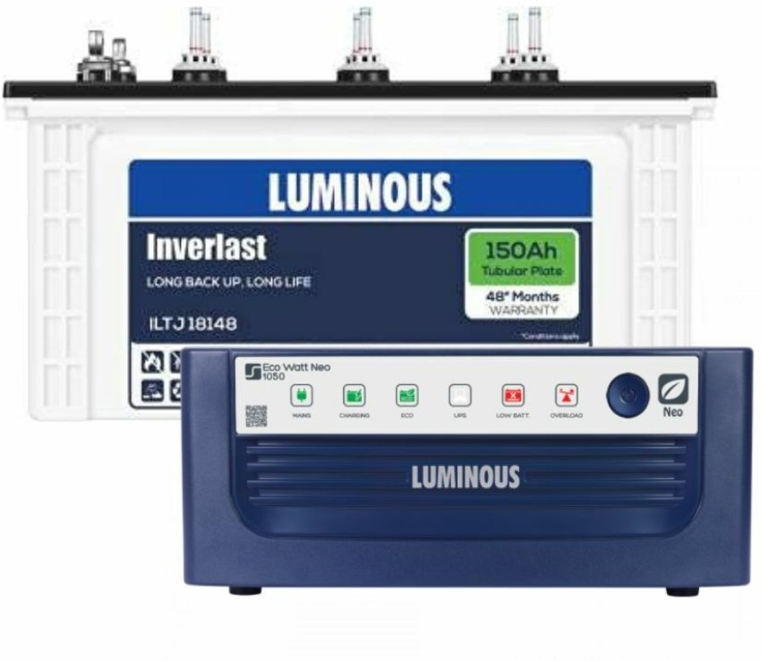 LUMINOUS Eco Watt Neo 700 Inverter_RC 18000ST Tubular Inverter