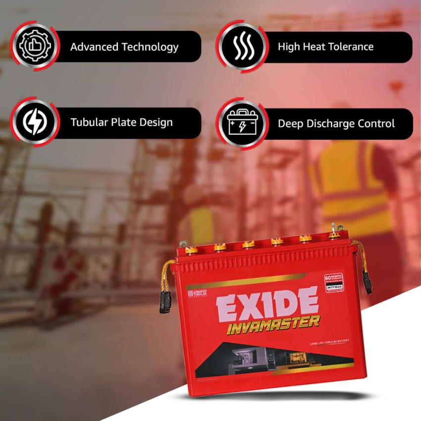 Price of exide on sale tubular battery