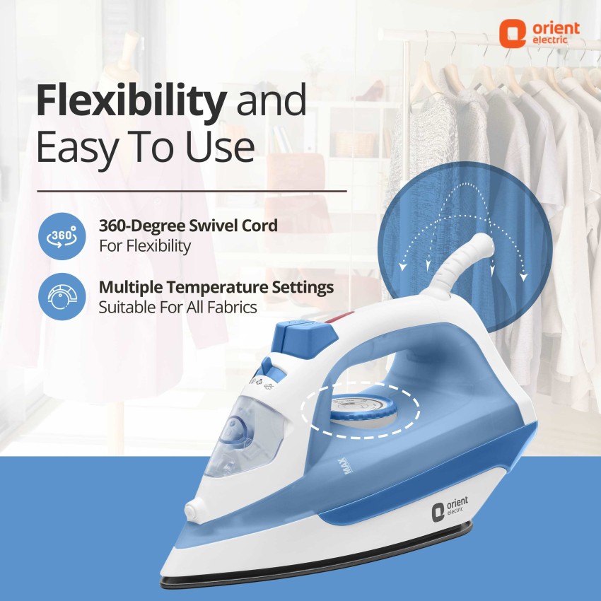Orient Electric Fabrifeel SIFF16WBP 1600 W Steam Iron Price in India - Buy  Orient Electric Fabrifeel SIFF16WBP 1600 W Steam Iron Online at Flipkart.com