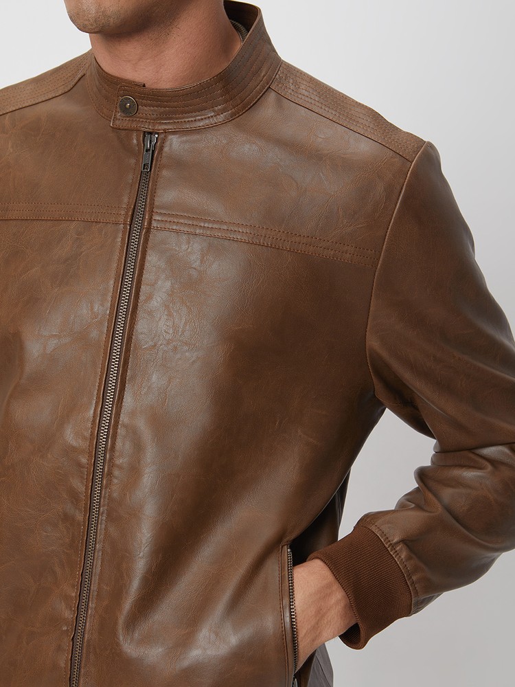 Mufti leather hotsell jacket price