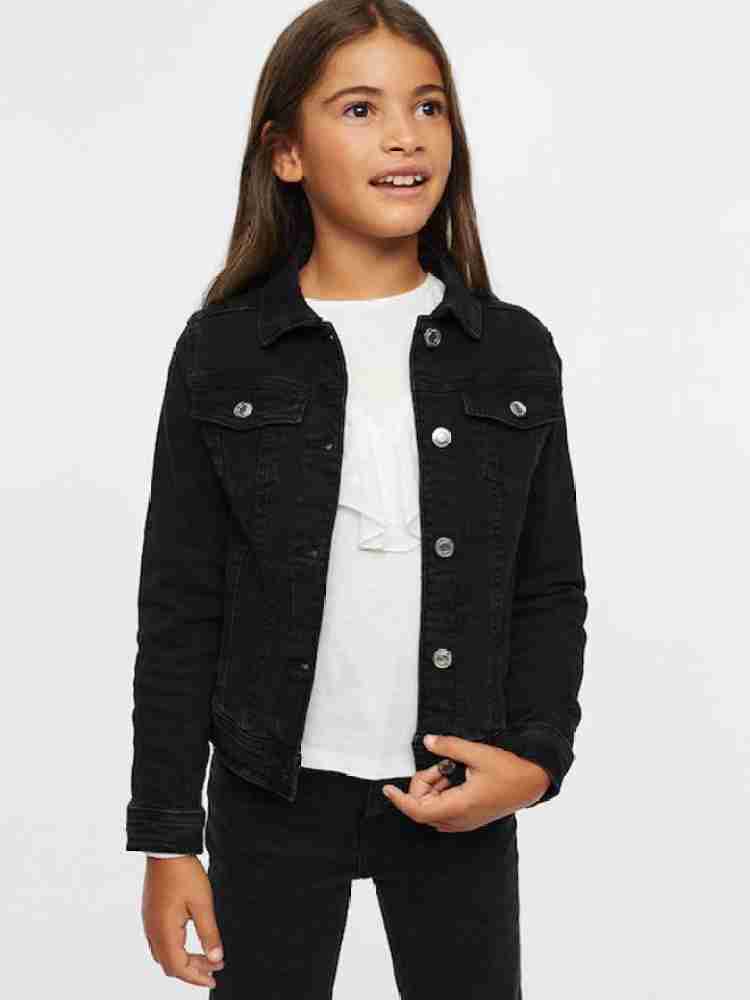 Denim jacket for girls cheap in black