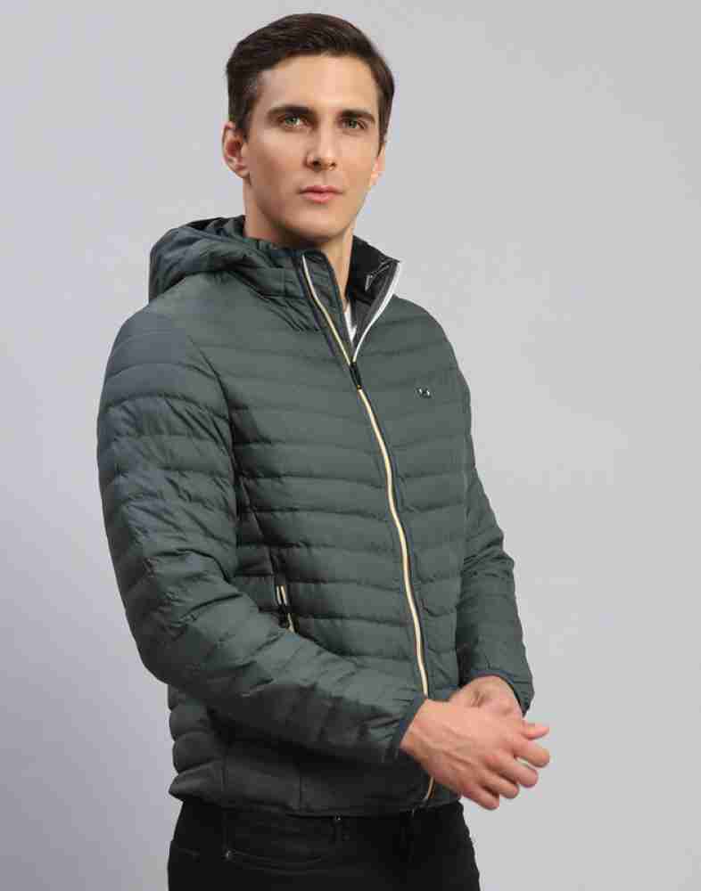 Buy Men Olive Solid Stand Collar Full Sleeve Jackets Online in India -  Monte Carlo