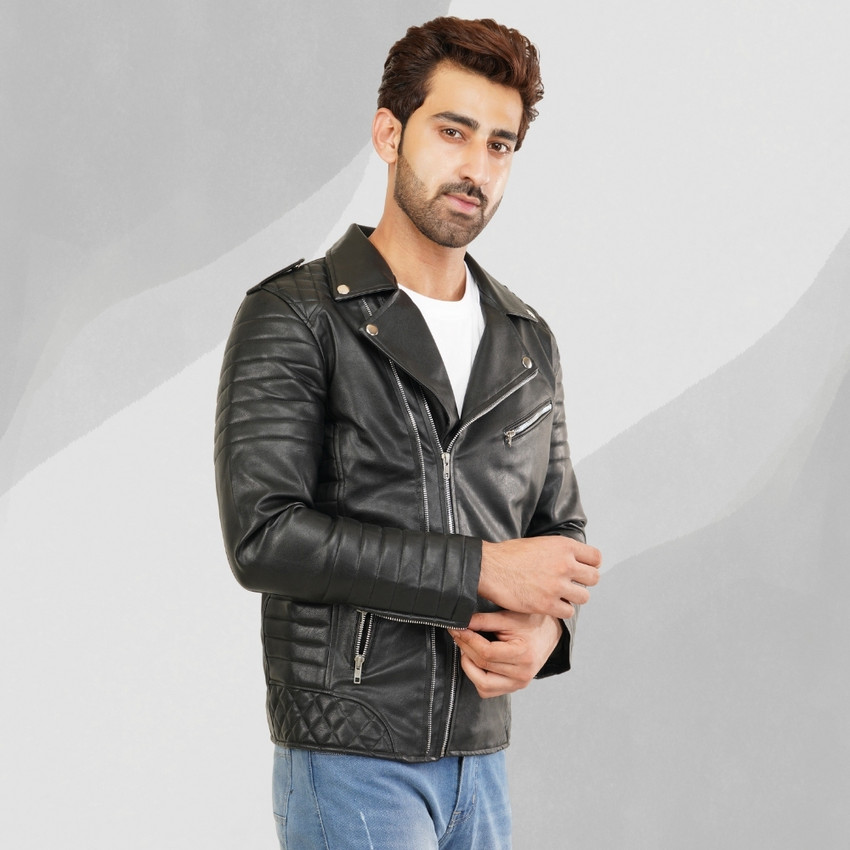 First leather Full Sleeve Solid Men Jacket Buy First leather