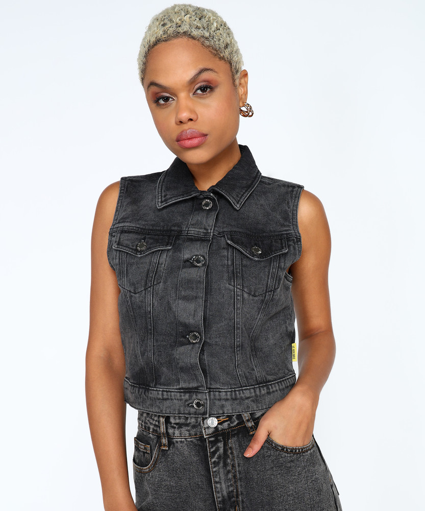 forever 21 denim crop top