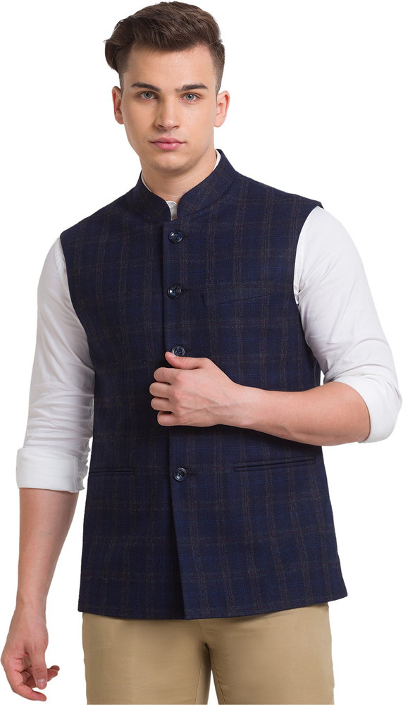COLORPLUS Sleeveless Checkered Men Jacket Buy COLORPLUS Sleeveless Checkered Men Jacket Online at Best Prices in India Flipkart
