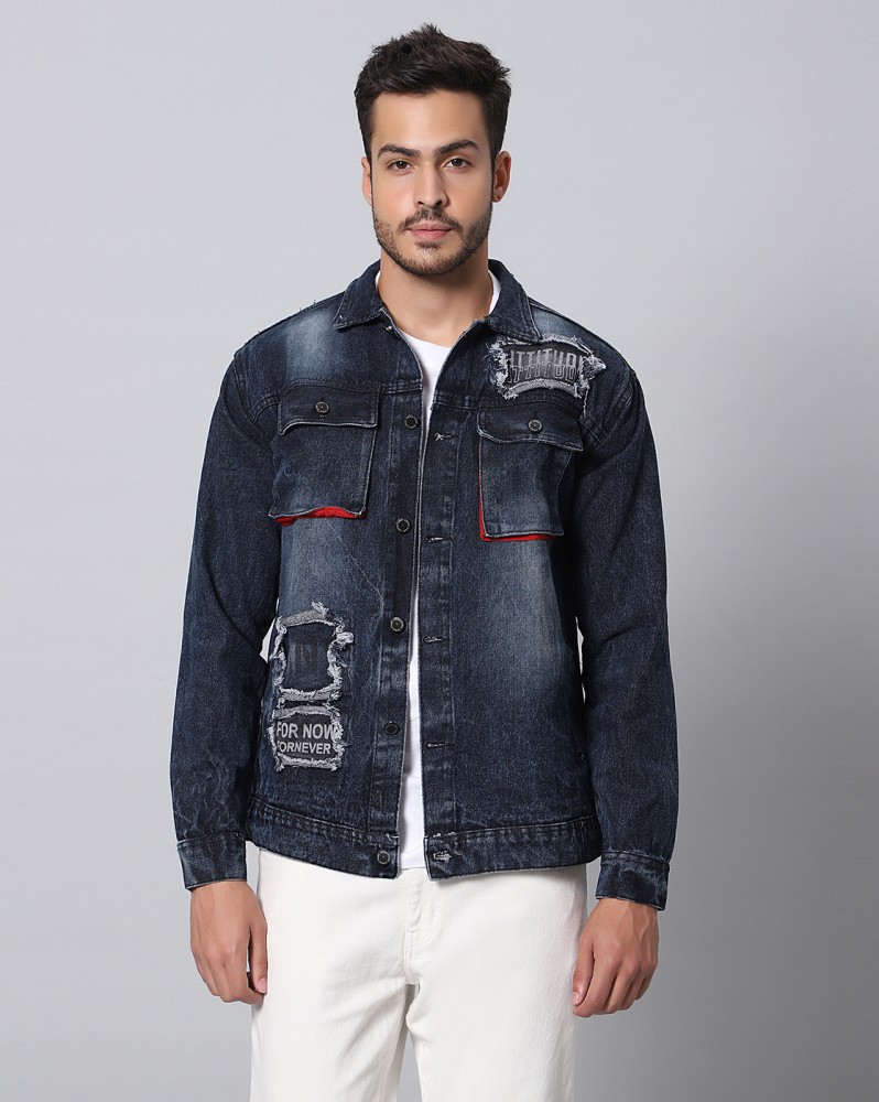 Denim jacket hot sale men flipkart