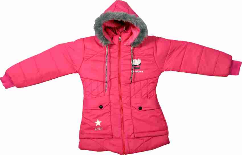 try best Full Sleeve Self Design Baby Girls Jacket Buy try best