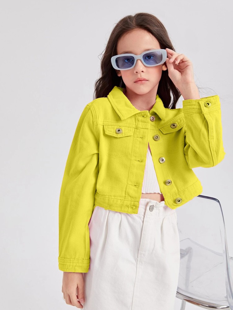 Kids yellow denim outlet jacket