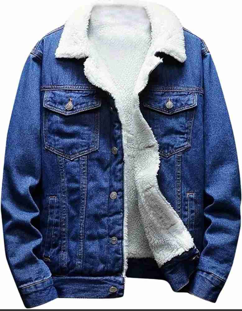 Boys fur 2024 denim jacket