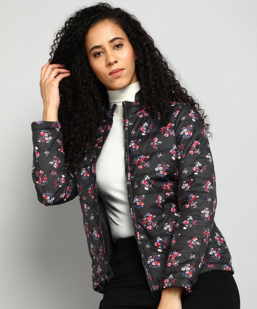 Floral print 2024 jacket women's