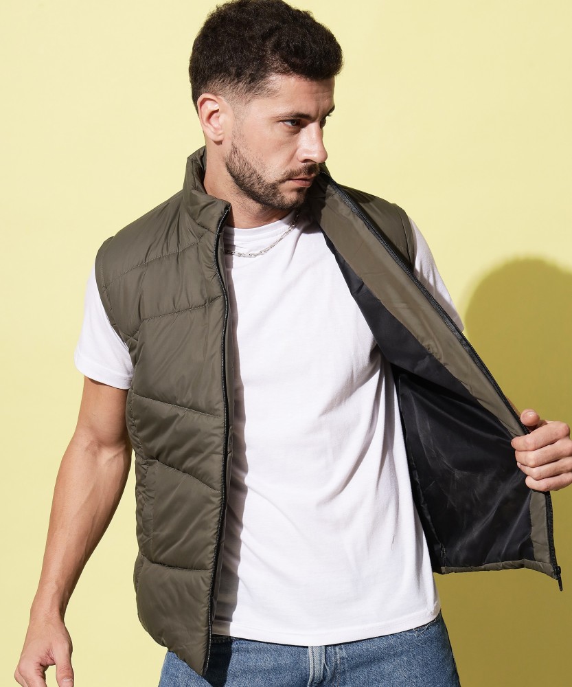 Olive green half on sale jacket