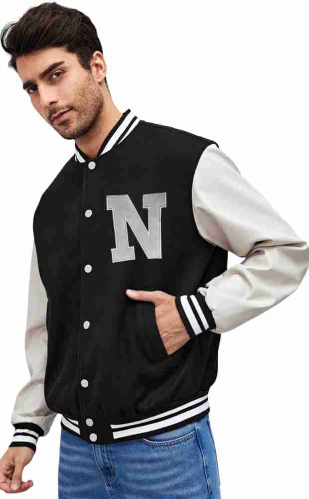 Military Surplus Varsity Jacket Black/White Cultizm, 43 OFF