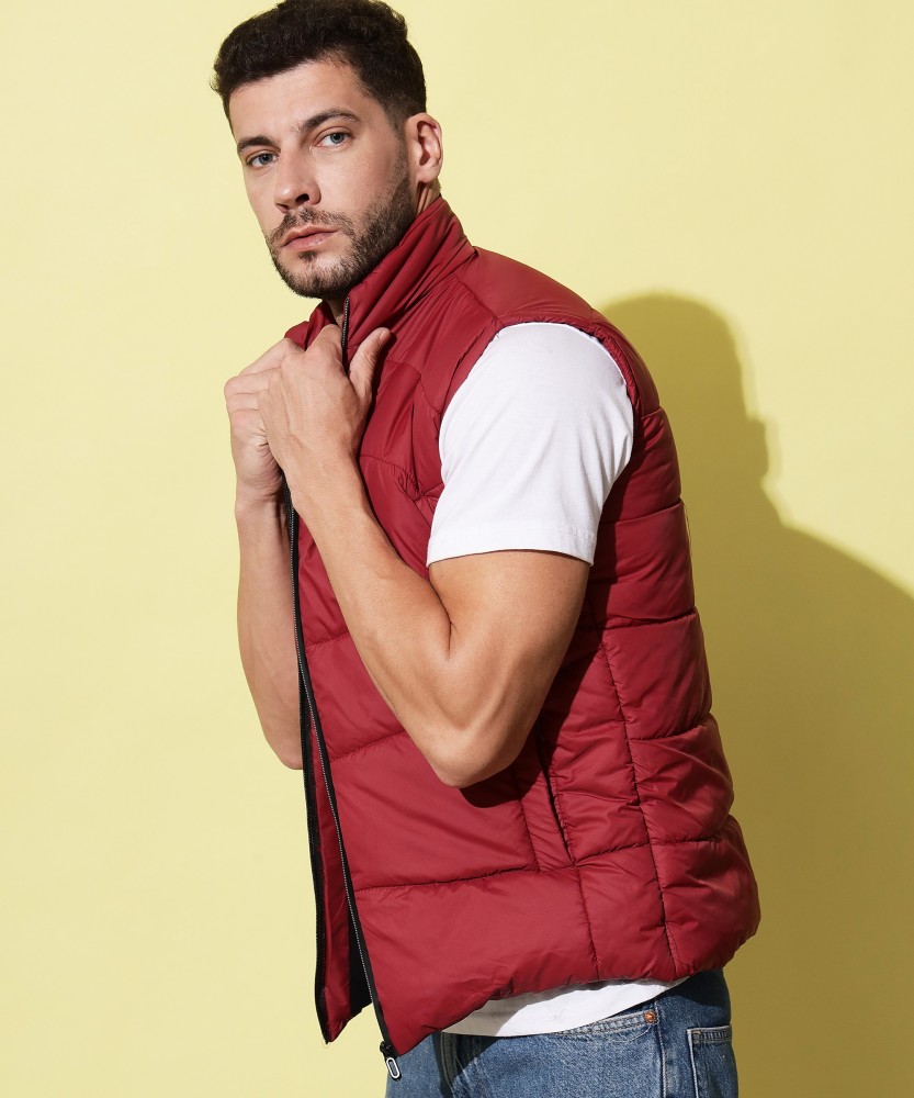 Mens half sale sleeve puffer jacket