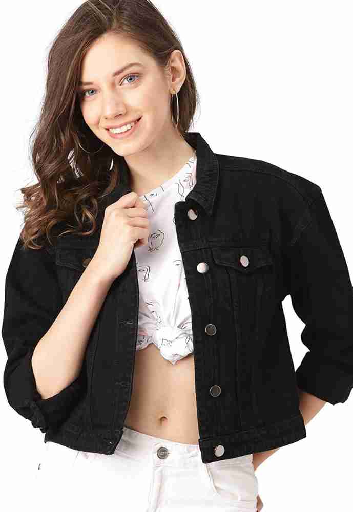 girls dark denim jacket